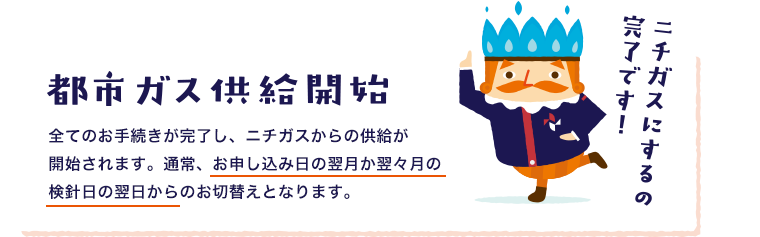 都市ガス供給開始